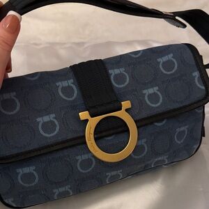 Salvatore Ferragamo Blue and Gold Women's Bag